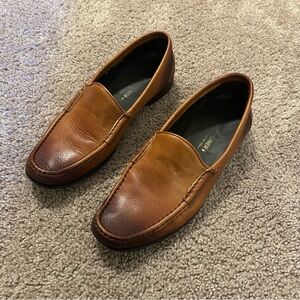 Donald Pliner Brown Leather Loafers Men’s Size 10 Made In Italy